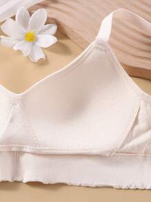 3-teiliges nahtloses BH Set mit Schleife, bügellos und mit glatter Oberfläche, bequeme Damen Unterwäsche, Lingerie