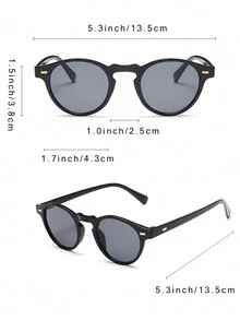 3 件装女士小圆框指甲装饰复古眼镜，适合日常佩戴、休闲外出和女友礼物 - 彩色 - 查看 4