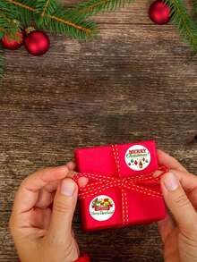 1 Roll Of Festive Christmas Decoration Graffiti Stickers Birthday Party Gift Envelope Sealing Stickers Party Baking Decoration Children'S Reward Stickers Praise Stickers - Multicolor - View 9