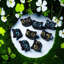 1個水晶芝士黑芝麻小貓咪項鍊手鍊DIY 手鍊項鍊魅力配件 - 黑貓黃眼 - 查看 5