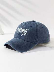 1 gorra de béisbol casual para hombre con estampado de espinas en azul marino, adecuada para uso diario en la calle - Azul Marino - Ver 1
