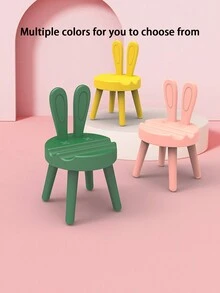 1pc Pink Stylish Creative & Cute Bunny Ear Style Stool Shaped Phone Holder, Material And Craftsmanship, Special For Girls, Students, Office Workers, Suitable For Watching Tv/Video/Movies Slouchy Mobile Phone Holder - Pink - View 4