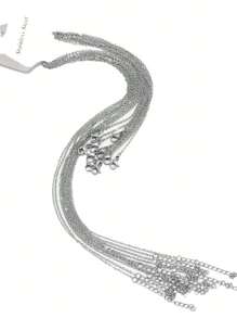 10pcs/set O-shaped Stainless Steel Chain For Handmade Diy Jewelry Making - Silver - View 11