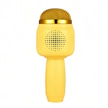 Wireless Microphone Audio Integrated Machine Cartoon Night Light Microphone BT Phone Children's Microphone - Yellow - View 6
