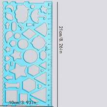 1 pieza Juego de reglas mágicas para dibujo de niños, plantilla multifuncional, paquete y patrón aleatorios, reglas - Multicolor - Ver 3