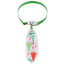 1 件隨機顏色聖誕寵物裝扮雪花和節日圖案領帶羅紋領帶配件 - 彩色 - 查看 3