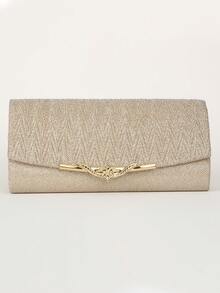 Ladies Pure Hand Full Rhinestone Vintage Folding Hand Gold Ladies Dinner Bag European And American Vintage Skew Bag Hollow Senior Bag Crossover New Pearl Fringe Dinner Bag European Fashion Style Shoulder Span Bag Women'S Evening Dress Bag European And American Fashion Senior Sense Dinner Bag Light Luxury Elegant Vertical Chain Bag - Gold - View 2