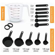 13pcs Juego De Tazas Cucharas Medidora Para Cocina Reposter Juego Cuchara Taza Medidora Cocina Reposteria,Juego Cuchara Taza Medidora Cocina Reposteria - Gris - Ver 7