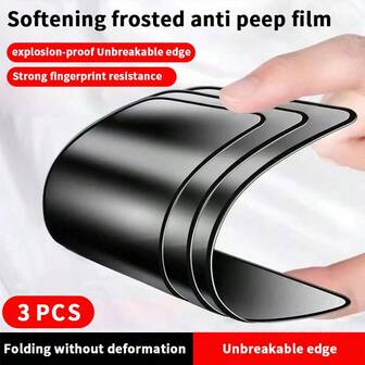 3pcs Anti-Peeping, Anti-Explosion Matte Ceramic Phone Screen Protector For Iphonex/Xs/Xr/Xs Max/11/11 Pro/11 Pro Max/12 Mini/12/12 Pro/12 Pro Max/13 Mini/13/13 Pro/13 Pro Max/14/14 Pro/14 Plus/14 Pro Max/15/15 Pro/15plus/15 Pro Max Unisex