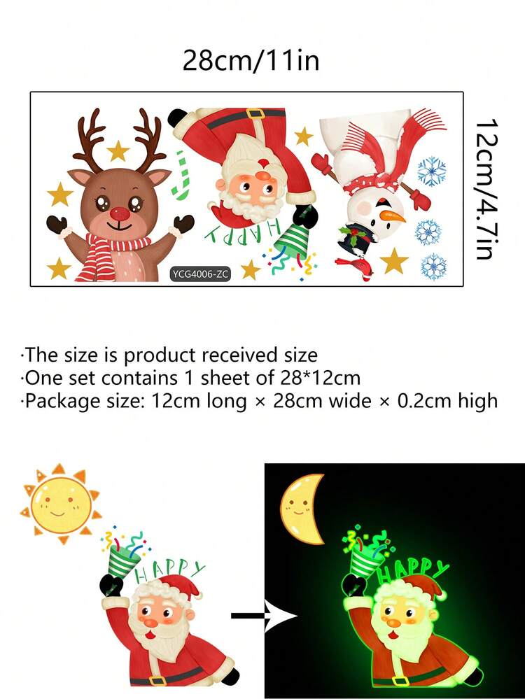 1pc Pattern Glow-In-The-Dark Switch Outlet Wall Sticker,Stickers,Wall Decal, Vinyl Decal For Home Decorations,Spring Decoration Items Refresh Your Home,Rama Decoration Stickers Christmas Decorations Room Decor Christmas