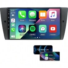 9'' Android Touchscreen Car Stereo Receiver 4+64G For BMW E90/E92/E93 2005-2012 With Mirror Link&Wireless Carplay&Android Auto, With GPS Bluetooth WiFi - 黑色 - 查看 1