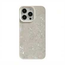 Shiny Stick-On Seashell Patterned Phone Case Compatible With IPhone 11/12/13/14/15 Pro Max Plus