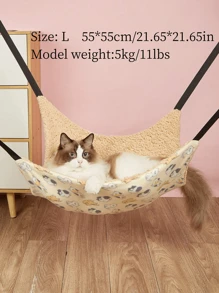 1pc Cat Double-Sided Hanging Bed With Plush Warm Cushion - Multicolor - View 5