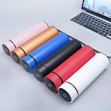 1 件不銹鋼智慧杯帶溫度顯示,時尚便攜式水瓶 - 金色 - 查看 7