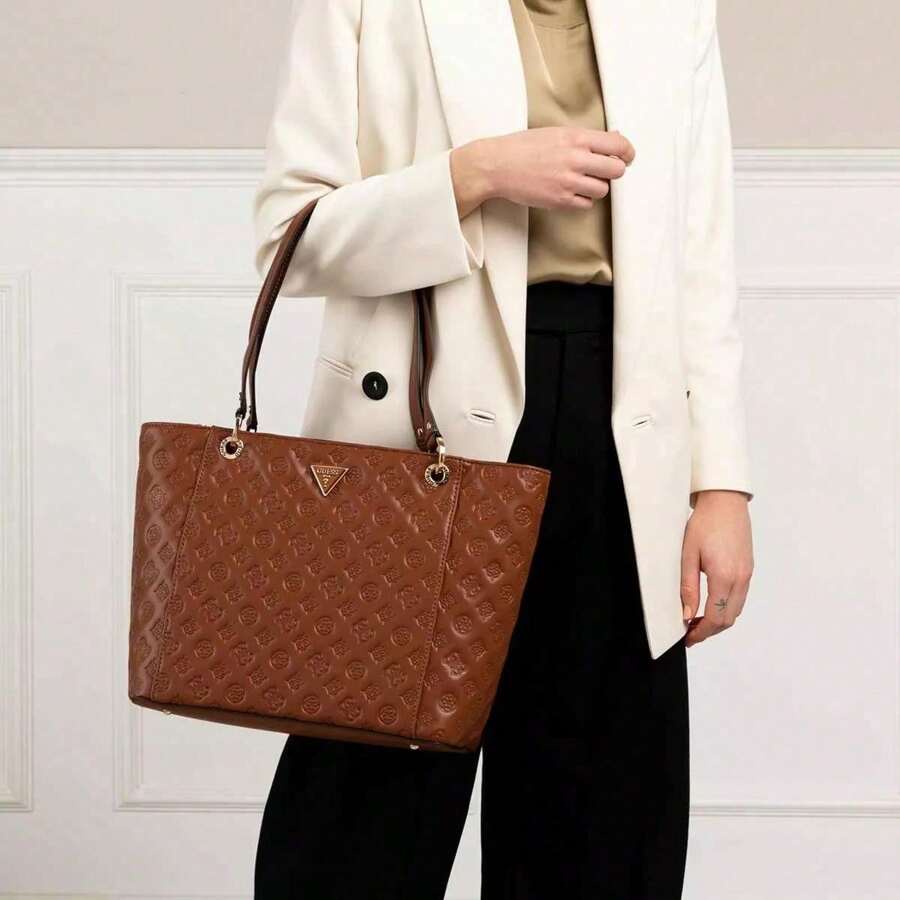 Guess Handbags Brown Shopper - Brown - View 1