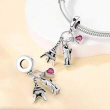 建築系列巴黎鐵塔聖母院斗獸場燈塔魅力手鍊，時尚珠寶禮物適合女性，適用於3mm DIY手鍊 - 建築系列 - 查看 2