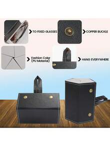 XIANG YU 多層眼鏡收納盒可折疊便攜式 Pu 品質手工掛牆太陽眼鏡收納盒 - 黑色 - 查看 6