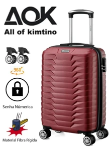 Mala De Bordo Viagem Nacional Internacional Com 4 Rodas 360º 10 kg Com Trava De Encaixe, Dupla Zíper Com Expansor, Divisório Interno, Envio Cor Aleatória - Multicolorido - Visão 8