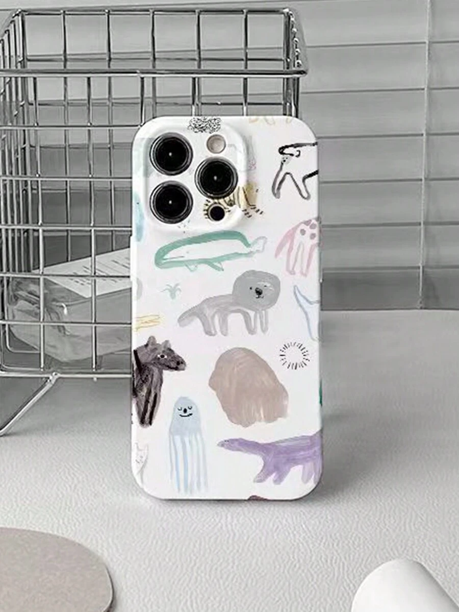 1 Ốp điện thoại có họa tiết nghệ thuật động vật tương thích với iPhone - Nhiều màu - Xem 1