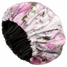 1pc Women's Reversible Multi-Color Print Satin-Lined Elastic Hair Bonnet, Suitable For Washing, Skincare, Hair Treatment, Makeup, Housework, Cooking, Shower Or Relaxing At Home