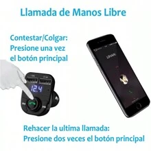 Transmisor Receptor De Audio Estéreo Fm Bluetooth Mp3 P/auto Accesorios Electrónicos para Coches - Negro - Ver 4