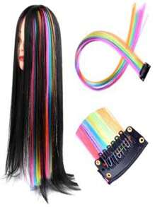 Mecha Colorida de Cabelo - Aplique Tic Tac - Multicolorido - Visão 1