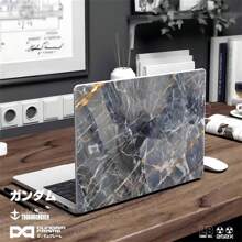 彩色繪製的黑色和灰色大理石圖案筆記本電腦套,適用於macbook,微軟筆記本電腦13.5英寸,微軟筆記本電腦15英寸,微軟筆記本電腦12英寸 - 軍綠色 - 查看 2