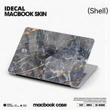 彩色繪製的黑色和灰色大理石圖案筆記本電腦套,適用於macbook,微軟筆記本電腦13.5英寸,微軟筆記本電腦15英寸,微軟筆記本電腦12英寸 - 軍綠色 - 查看 7