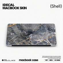 彩色繪製的黑色和灰色大理石圖案筆記本電腦套,適用於macbook,微軟筆記本電腦13.5英寸,微軟筆記本電腦15英寸,微軟筆記本電腦12英寸 - 軍綠色 - 查看 8