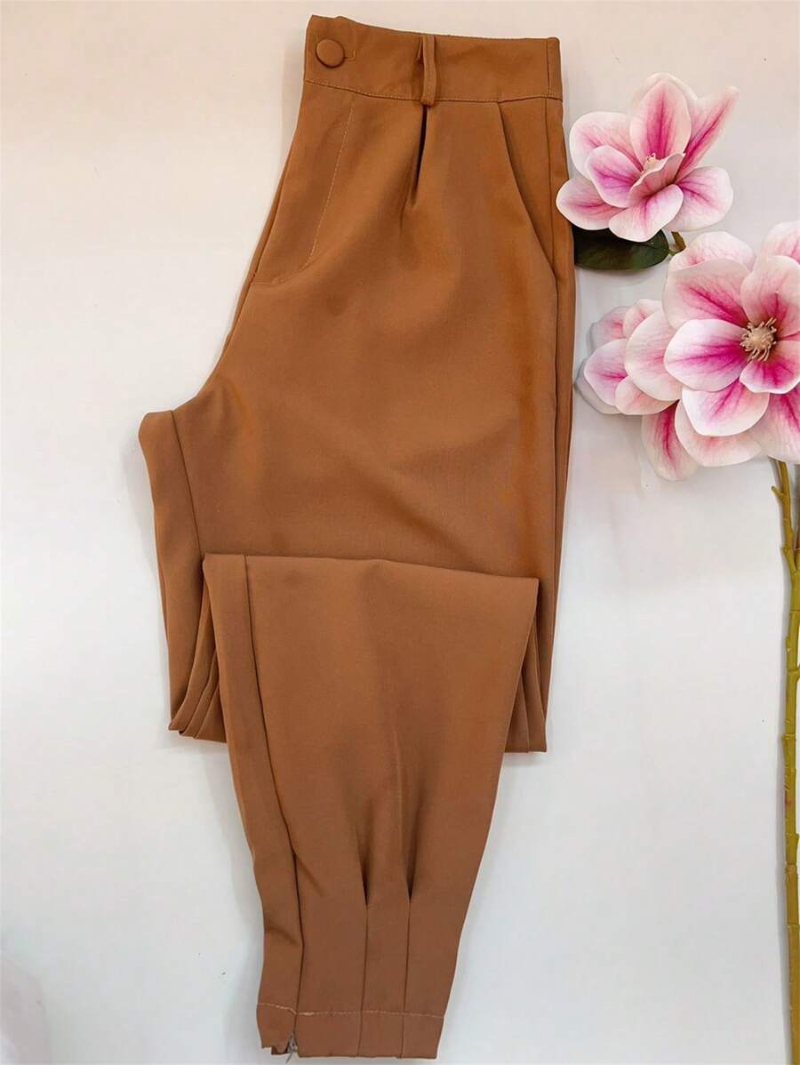 Women Pants - 咖啡棕 - 查看 1