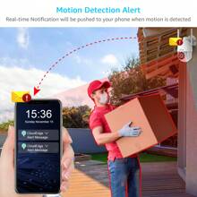 ANRAN Bewakingscamera, wifi, 2 K 3 MP HD nachtzicht, intercomfunctie, geluidsalarm, bewegingsdetectie, 360 buitencamera, draadloos, IP-camera met projector, 2,4 GHz WiFi, P2, wit