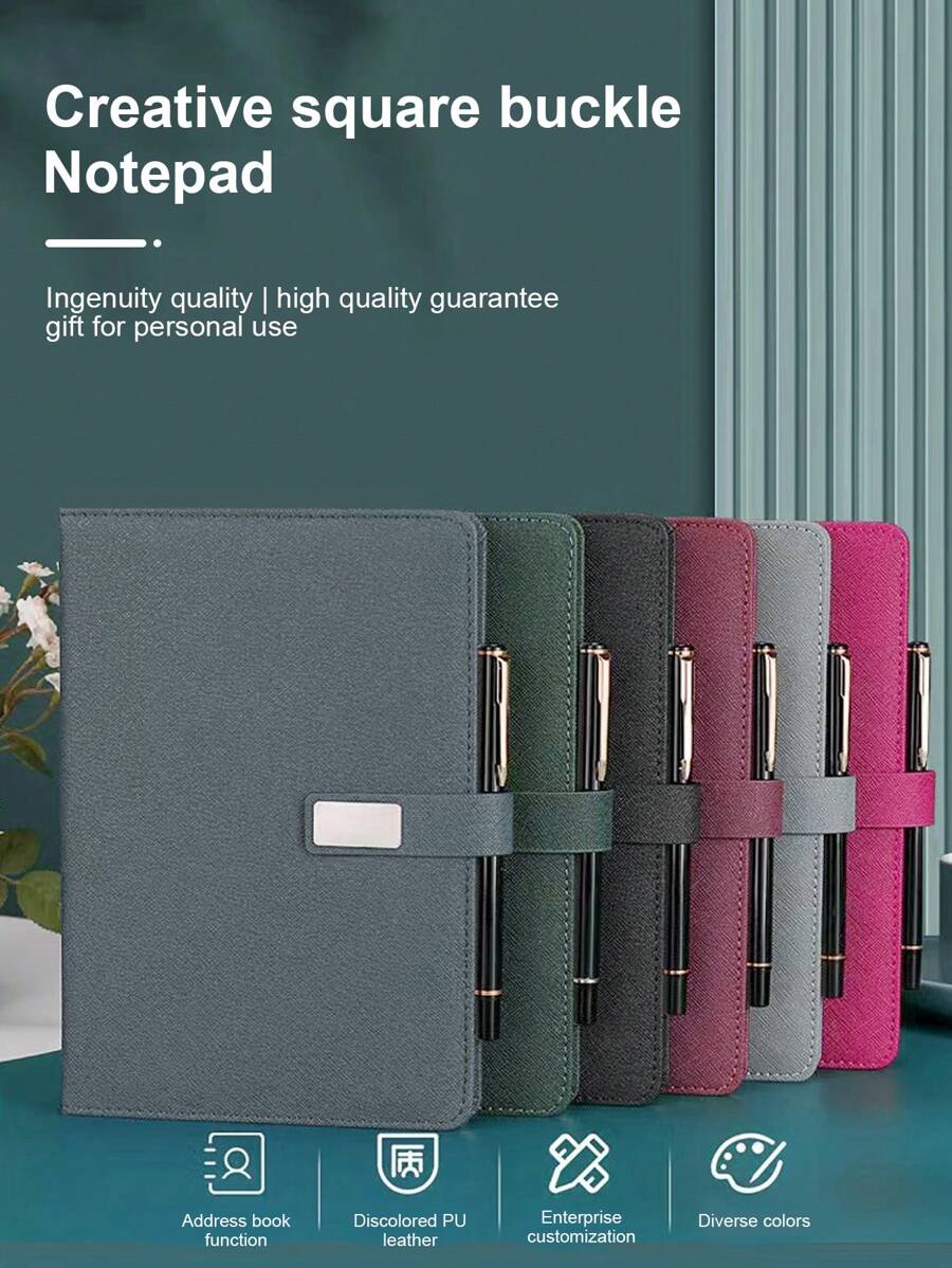 3pcs/Set A5 Notebook Set Business Office Gift Set With Notebook, Pen, And Gift Box - Grey - View 1