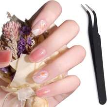 4 件裝金屬箔膠帶鑷子和 3 件箔紙(金/銅/銀)適用於美甲/化妝/繪畫/diy 工藝品和家居裝飾 - 彩色 - 查看 4