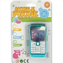 CELULAR DE JUGUETE CON MUSICA, PILA INCLUIDA, JUGUETE PARA BEBES Y NIÑOS PEQUEÑOS - Azul - Ver 1