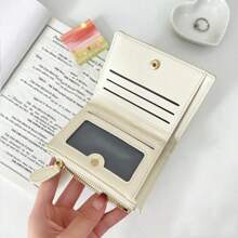 Ví Mini Phong Cách Hàn Quốc Cho Học Sinh Thiết Kế Đơn Giản Sức Chứa Lớn Cho Nữ Ví Ví Ví Ví Nhỏ - trắng - Xem 4