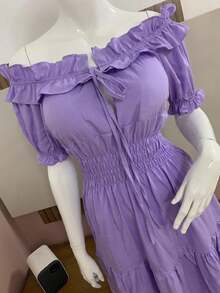 Women Dresses - Màu tím - Xem 5