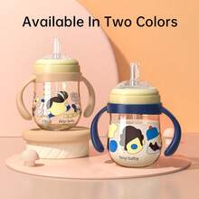 超過1歲,2歲,3歲和6個月大的稻草瓶,ppsu瓶,大型寶寶防腹膜炎學習杯 - 紫羅蘭色 - 查看 2