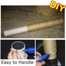 4mm/6mm Durable Natural Sisal Rope, 10m/66ft Cat Scratching Rope, Natural Sisal Rope For Scratching Post Tree Replacement Furniture Protector