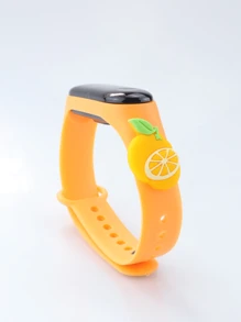 1pc Creative Lemon Shaped Smart Watch With Touch Screen, Led Display, Waterproof, For Men And Women - Orange - View 2