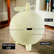 Mini bocina bluetooth portátil en forma de drone ( xm-16) - Blanco - Ver 4