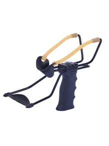 Outdoor Hunting Slingshot Rubber Slingshot High Elastic Latex Tube Elastic Band Adjustable Wrist Support Slingshot Shooting Outdoor Competitive Slingshot - Black - View 1