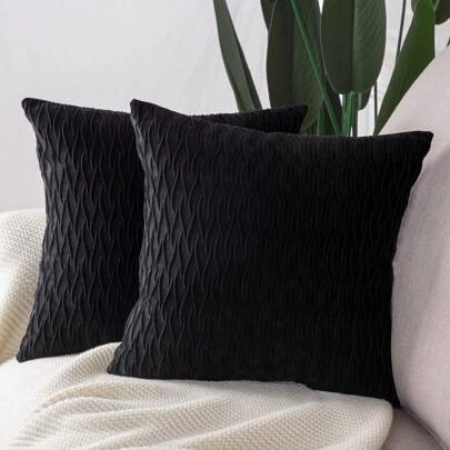 A Super Soft Velvet Embossed Striped Decorative Unfilled Throw Pillow Cover, A Luxurious Modern Square Texture Bohemian Striped Square Set, Suitable For Sofas, Bedrooms, Casual Living, Cars, Living Rooms, Offices, Cafes And Other Leisure Places, Available In All Seasons.