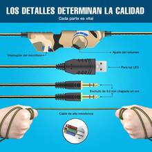 Pop Shope Gt87 Gamer Headphones With Microphone Led Light - Yellow - View 4