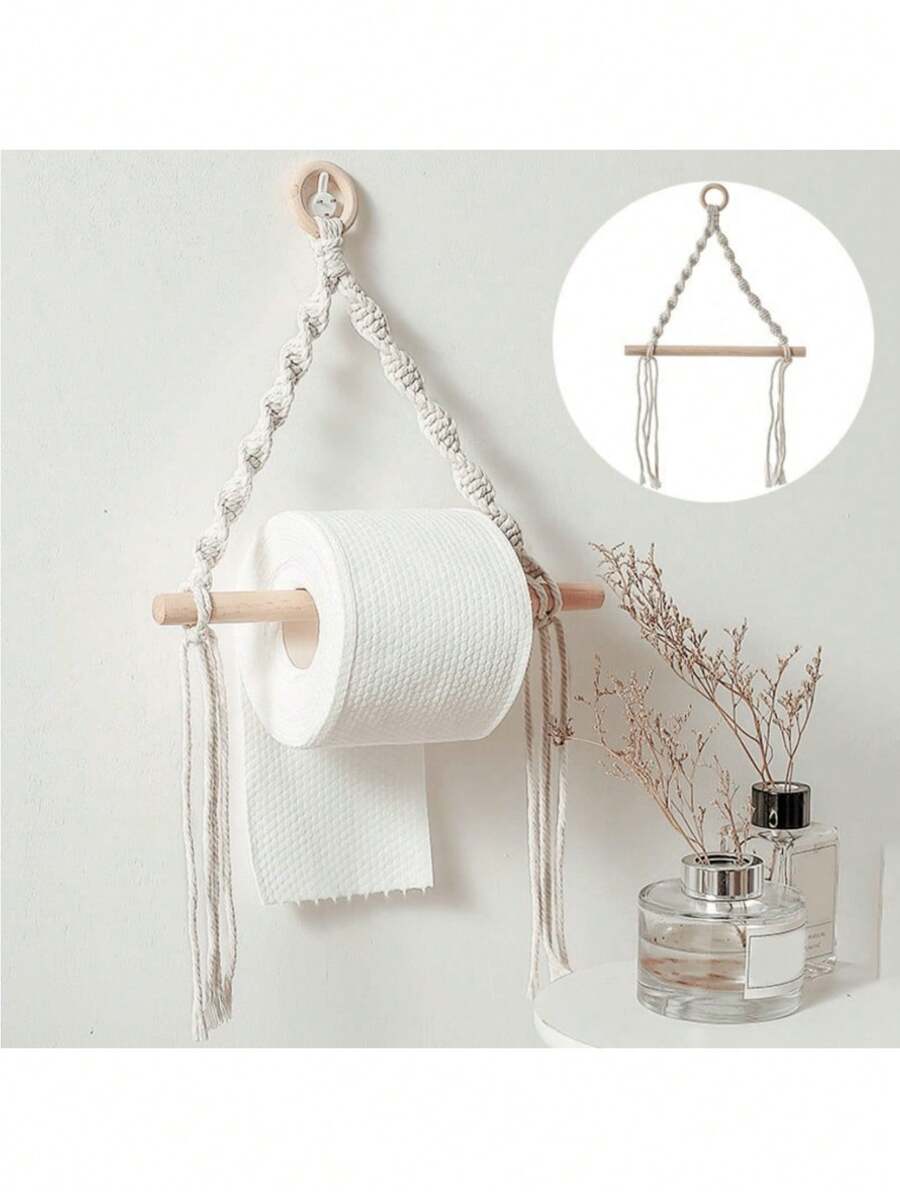 1 Piece Handwoven Paper Towel Rack Towel Rack Bohemian Wall Hanging ...