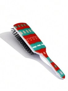 1 件卡通印花大方形氣囊髮刷 - 彩色 - 查看 1