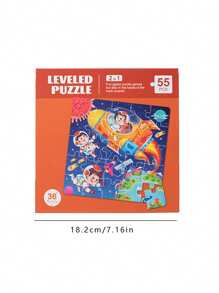 高級磁力拼圖玩具,具有太空主題,有助於認知發展 - 彩色 - 查看 4