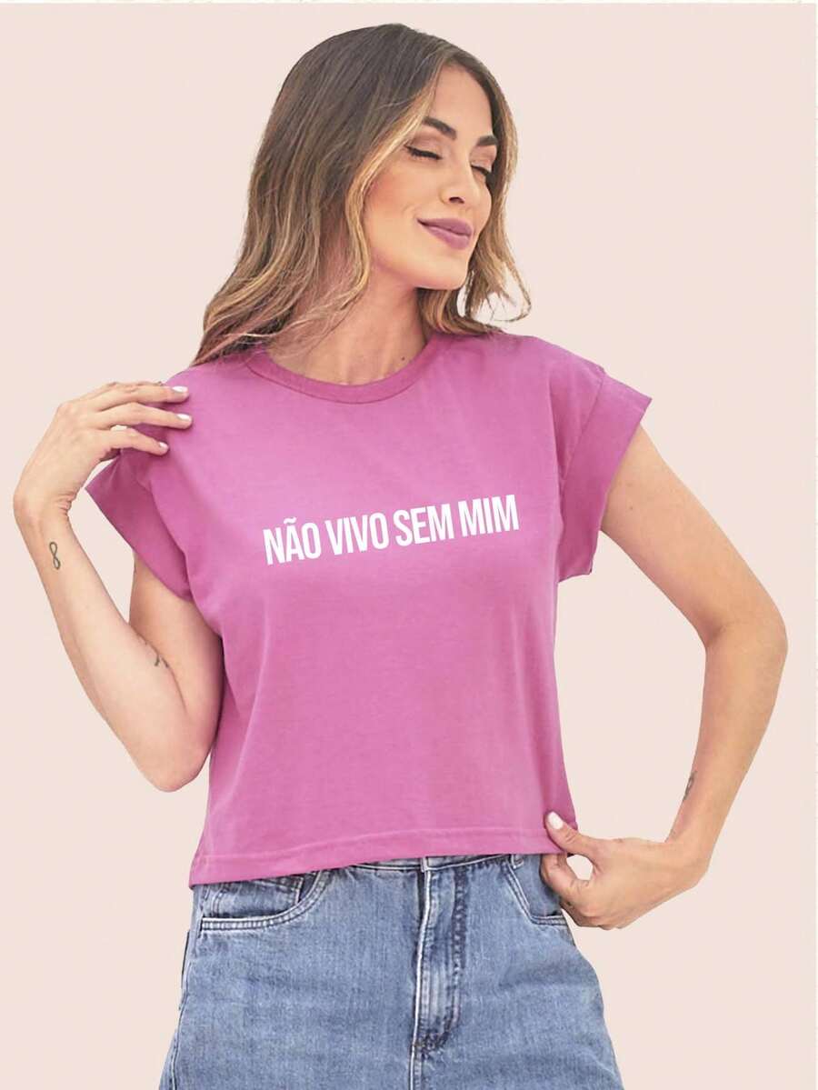 Women T-Shirts - 玫紅色 - 查看 1