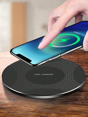 10W Desktop Wireless Charger With Charging Indicator Light, Compatible With Qi-Enabled Smartphones, Earphones, 8/X/11/12/13/14/15/16/17 Series Wireless Charger
