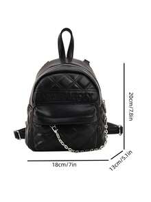 Versatile Fashion Atmosphere, Simple Design Backpack For Women's Bags For Autumn And Winter, New Commuting Outing, Shopping Flip Backpack - Black - View 7