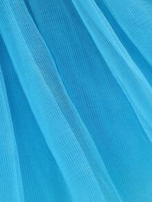 年轻女孩彩虹闪光蓝色表演裙，薄纱泡泡裙 - 藍色 - 查看 5